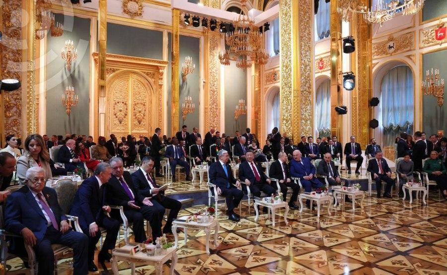 Главы иностранных делегаций на приеме в Кремле